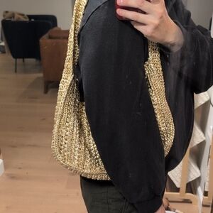 Gold Woven Women's Bag